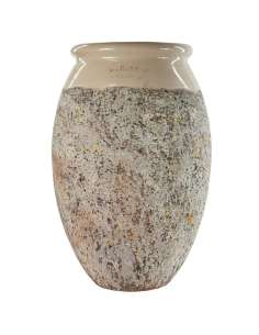 Olive shape Biot jar ivoire collar Provence patina