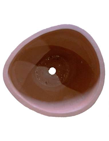 Vase Ellipse scrapped white natural clay  One size only