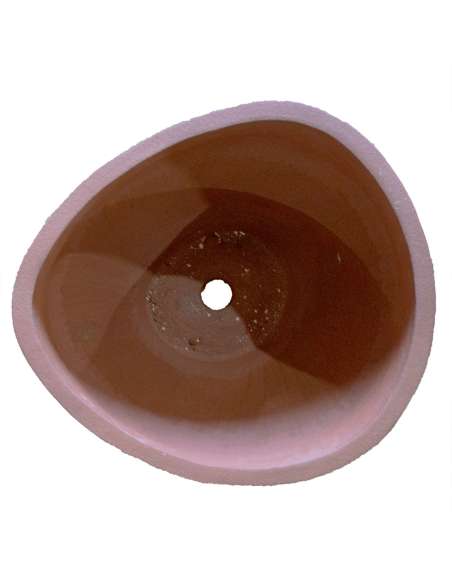 Vase Ellipse scrapped white natural clay  One size only