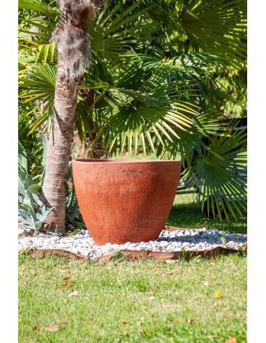 Brushed red clay Ellipse cup