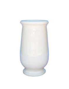 Pure white color glazed oil jar