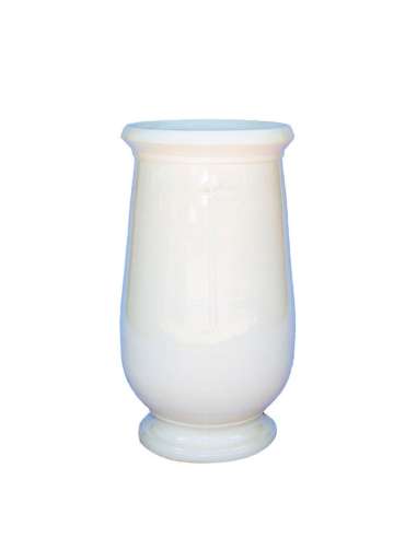 Pure white color glazed oil jar