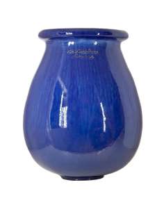 Drop shape traditional blue glazed Biot jar H70