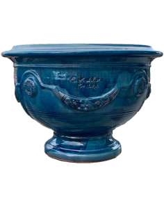 Coupe d'Anduze émaillé tradition bleu lavande