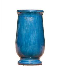 Traditional blue lavender glazed oil jar