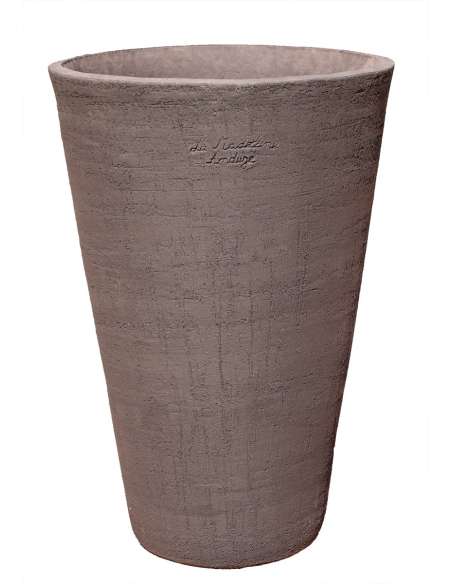 Scratched Black natural clay Mazagran garden pot