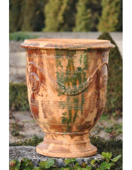 Antique flame finish Anduze vase