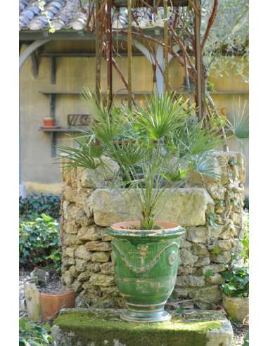 Antique green finish Anduze pot