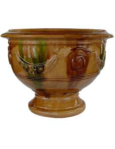 Anduze cup traditional glazed flame