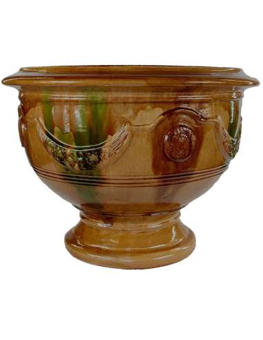 Anduze cup traditional glazed flame