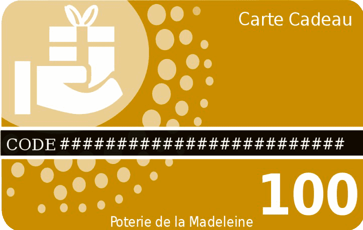 Offrez une carte cadeau Poterie de la Madeleine